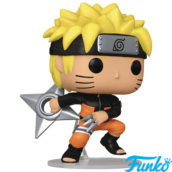 Funko POP #1843 Naruto Shippuden Naruto Uzumaki with Kunai and Shuriken Figure